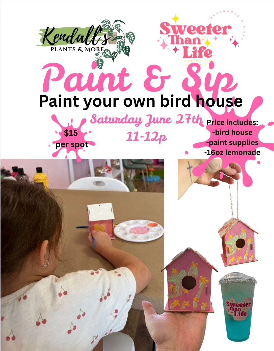 Paint & Sip June27th 11-12p