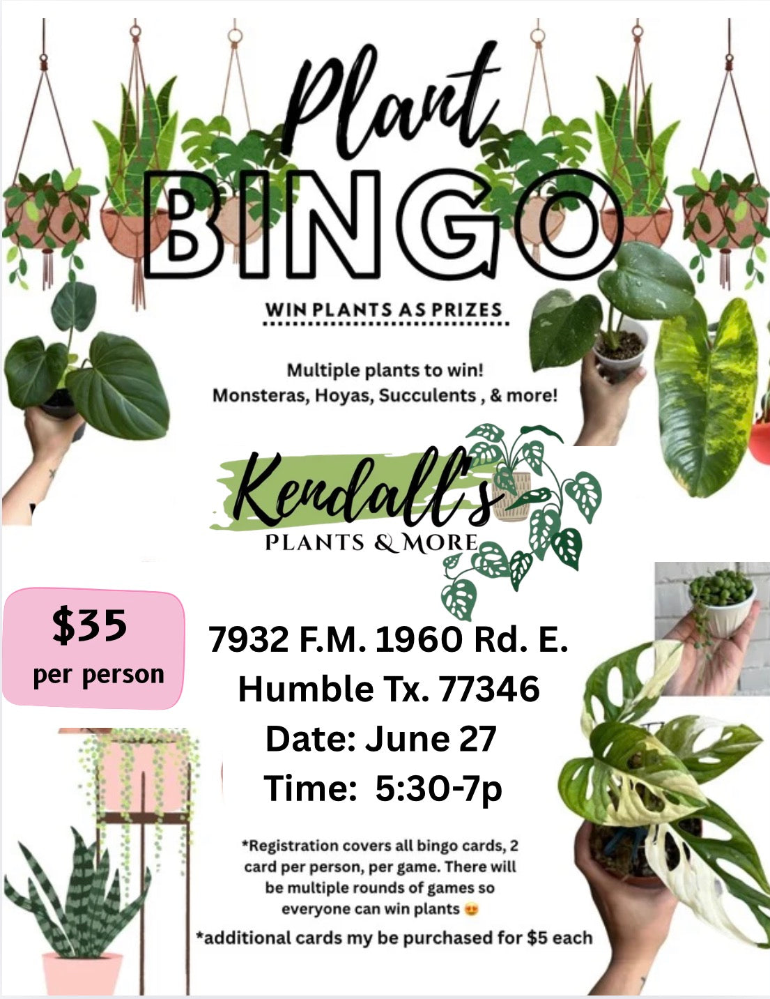 Plant Bingo June 27